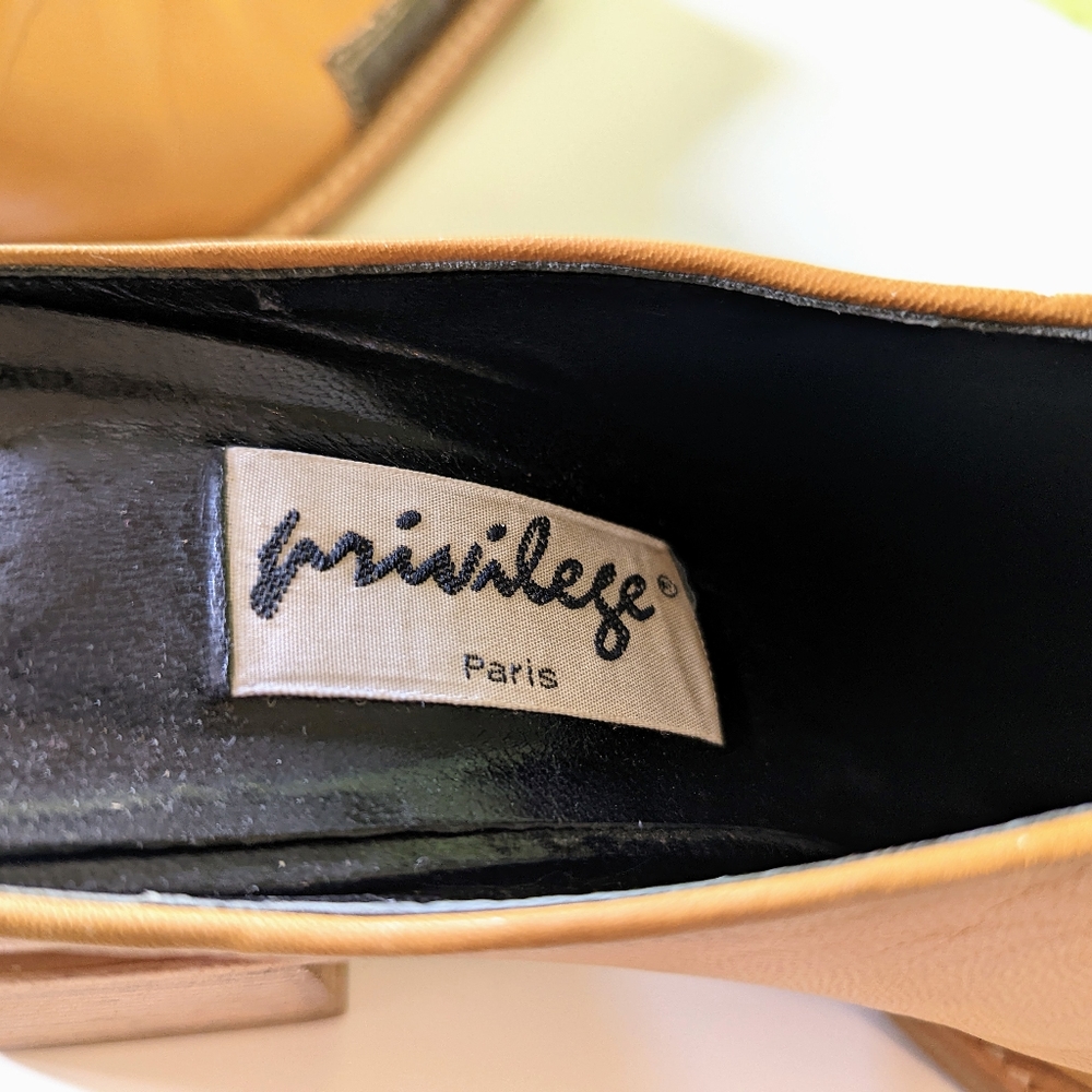 Two Tone Genuine Leather Heeled Western Mules - Picture 6 of 6